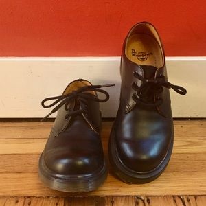 Dr. martens 1461 smooth black 3eye low boots sz 36